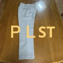 グレー スリムフィット パンツ ウエストゴム付き