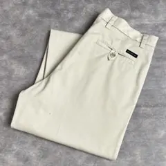 00s DOCKERS ノータック ワイド チノパン ホワイト W33 L30