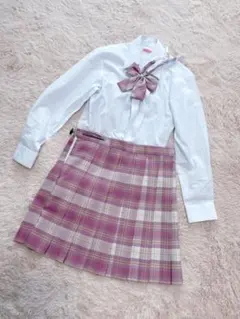 JK 制服　プリーツスカート チェック　3点