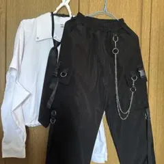 ストリート系 長袖シャツ＆カーゴパンツ セットアップ