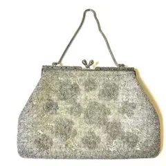 ヴィンテージ　レトロ　パーティ がま口　 バッグ ビーズバッグ　和装　洋装