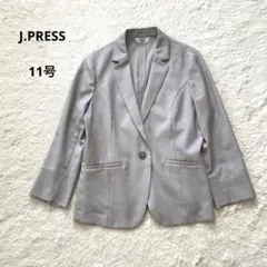 J.PRESS ワンボタン　テーラードジャケット リネン混　11号　洗える