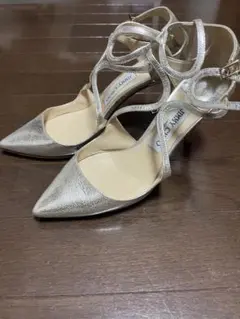 jimmy choo lancer85 silver glitter パンプス