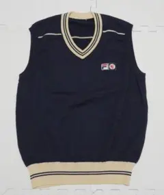 vintage FILA フィラ ビヨンボルグ ニットベスト 紺 48 BORGのサムネイル