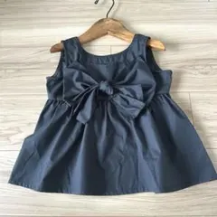 tinymanon ノースリーブ トップス リボン　ブラック110