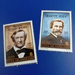 8122 外国切手 バチカン市国 2013年 作曲家 ワーグナー ヴェルディ