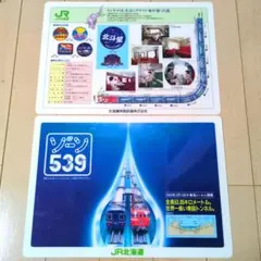 鉄道グッズ：鉄道文具 JR北海道 青函トンネル下敷き2枚 当時物