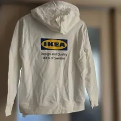 IKEA ロゴプリント パーカー ホワイト