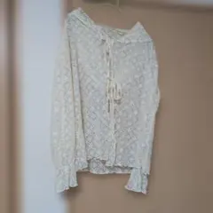 SHEIN カーディガン ボレロ レース Lサイズ リボン