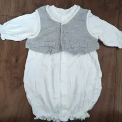 ベスト付きセレモニードレス　50-60 フリル帽子付き