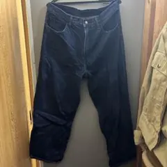 n*4様 【濃紺】UNIQLO JEANS ワイドパンツ　脇割り w34