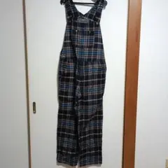 JANE MARPLE チェック柄サロペット ネイビー系