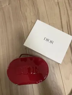 Dior ポーチ 赤 エナメル