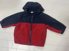 PETIT MAIN フード付きジャケット 赤と紺