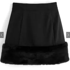 インパン裏地付きファー切替ミニスカート Sサイズ GRL 《gn171》