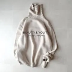 カシミヤニット BEAUTY&YOUTH BY ミドルゲージ タートルニット