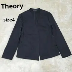 mk様 セオリー ノーカラージャケット リネン ブラック 19ss 大きいサイズ