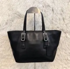 OLD COACH レザー ハンドバッグ ブラック