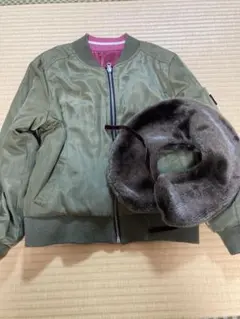 ピンクラテ　リバーシブル　MA-1 ジャンパー　150 XS