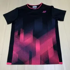 YONEX バドミントンシャツ Sサイズ 黒/ピンク