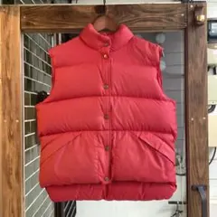 80’s USA製L.L.Bean ダウンベスト　赤　スナップボタン