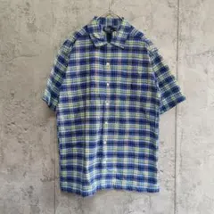 【希少】90s ポロラルフローレン BLAKE チェック オープンカラー シャツ