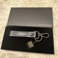 非売品】アメックス AMEX CENTURION ブラックレザー キーホルダー