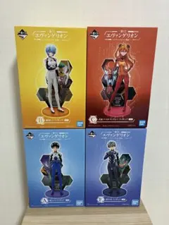 未開封！ 一番くじ エヴァンゲリオン フィギュア 4体 セット 綾波レイ アスカ