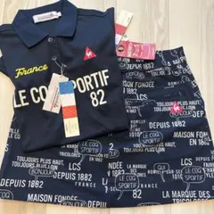 新品　ルコック　ネイビー　ゴルフウェア　ポロシャツ　スカート　セットのサムネイル