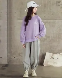 ジュニア 女の子 セットアップ　パープル　140cm