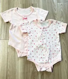 【美品】半袖ロンパース 2枚セット　70サイズ