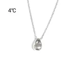 【美品】4℃しずくシルバーネックレス