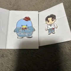 TREASURE はぴだんぶい コラボ ピンバッジ ジュンギュ タキシードサム