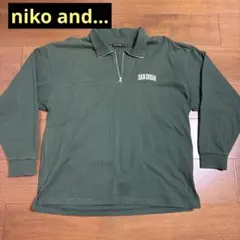 NIKO AND... ダークグリーン ジップアップ トレーナー Mのサムネイル