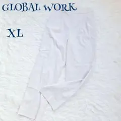 【グローバルワーク】大きいサイズ タック ウエスト後ろゴム イージーパンツ XL
