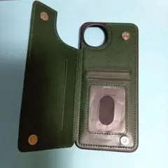 AQUOS WISH4　ケース　スタンド　カード　グリーン