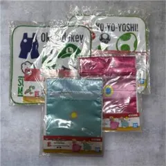 スーパーマリオ 一番くじ　タオル2点　巾着2点