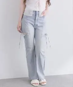 OLIVE des OLIVE サイドスリットリボンストレッチパンツMEDIUMのサムネイル