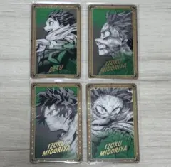 ヒロアカ 原画展 箔押しクリアカード 緑谷出久 4種コンプリート