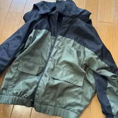 フード付きジャケット ブラック/オリーブ