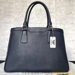 専用品HAMANO 濱野皮革工藝 ポトフ ネイビー レザー A4 ハンドバッグ