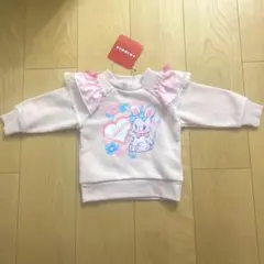 swimmer　フリル付きトレーナー ピンク　ウサギ　サイズ80