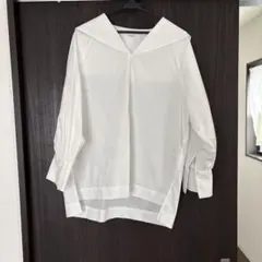 オペークドットクリップ　セーラーブラウス