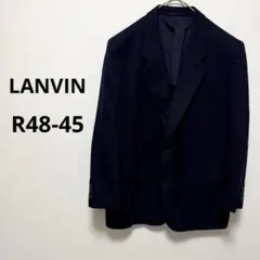 ランバン LANVIN ジャケット ストライプ ネイビー 紺色 毛100メンズ