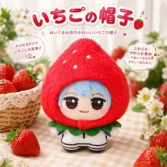 いちご 10cm ぬい服 被り物 帽子 推し活 洋服 着せ替え ぬいぐるみ用
