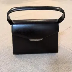黒 レザー ハンドバッグ 　桂由美