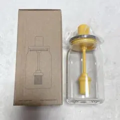 調味料ボトル オイルボトル 耐熱ガラス 調味料 オイルブラシ 220ml 黄