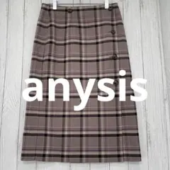 anysis チェック柄 ラップ風 タイトスカート サイズ2