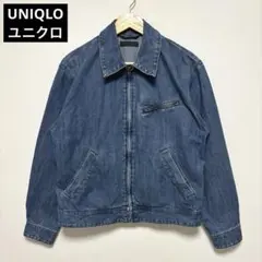 UNIQLO ユニクロ デニム ジップアップブルゾン ジャケット ウォッシュ加工のサムネイル