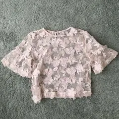 mystic*カットソー*トップス*ブラウス*ピンクベージュ